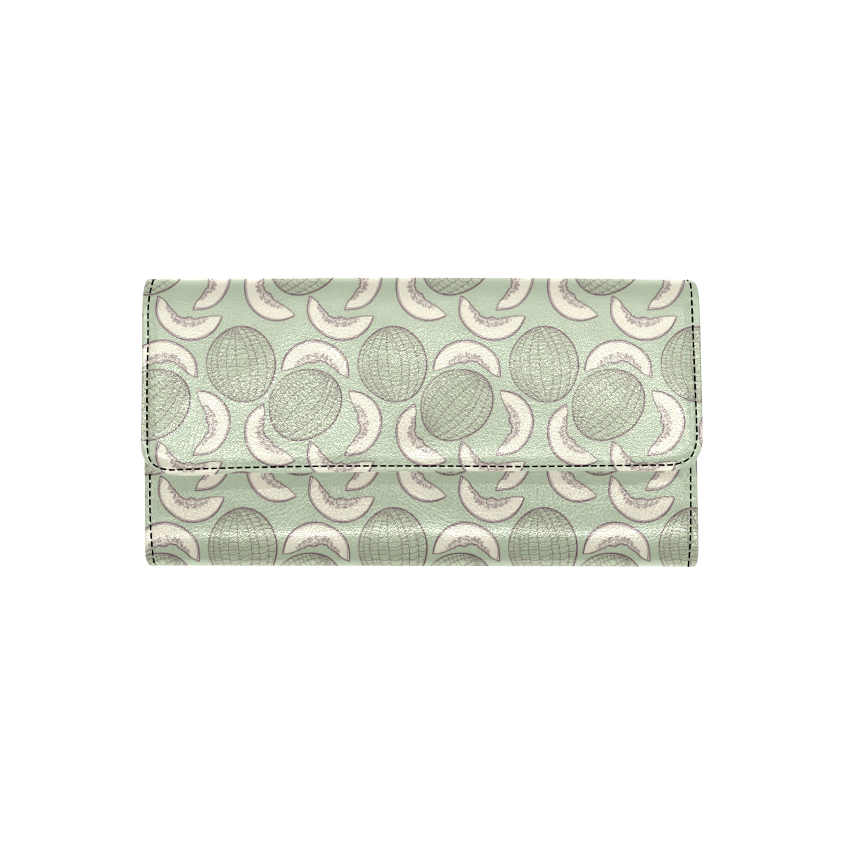 Cantaloupe Pattern Print Design 01 Women's Trifold Wallet