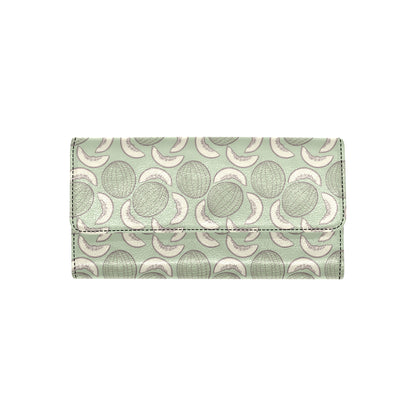 Cantaloupe Pattern Print Design 01 Women's Trifold Wallet