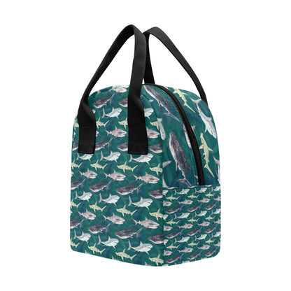 Shark Style Print Insulated Lunch Bag