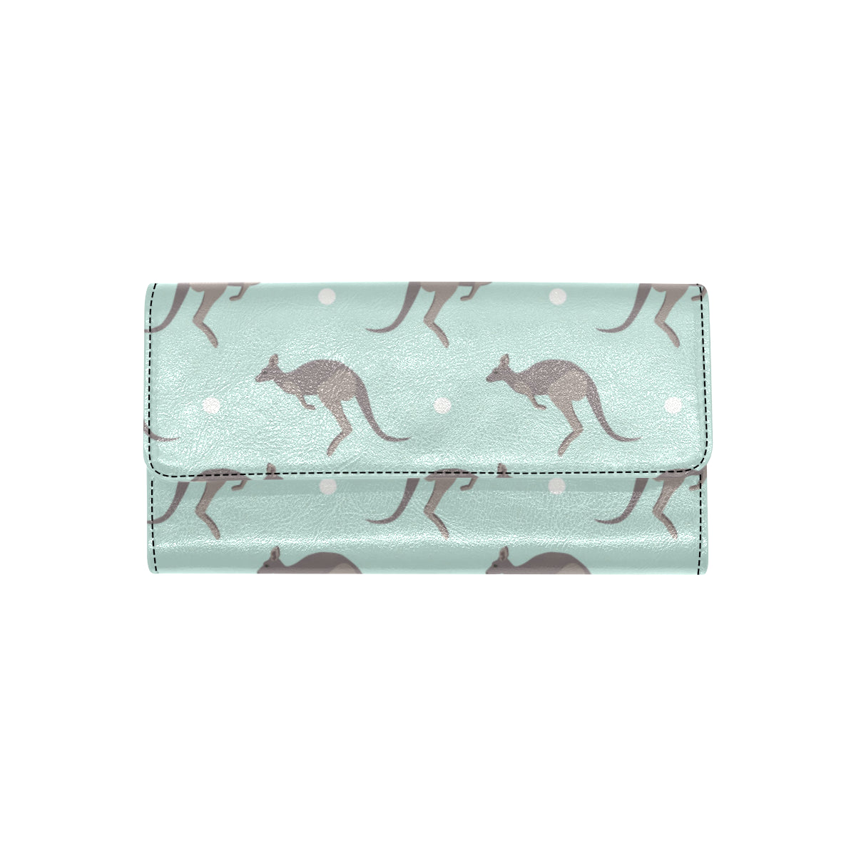 Kangaroos Pattern Print Design 04 Women's Trifold Wallet