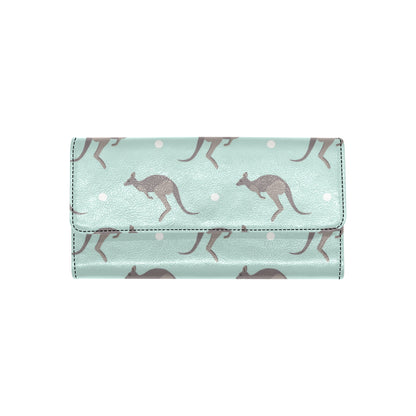 Kangaroos Pattern Print Design 04 Women's Trifold Wallet