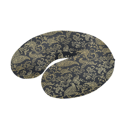 Brocade Pattern Print Design 04 U-Shaped Travel Neck Pillow