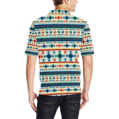 Aztec Pattern Print Design 02 Men Polo Shirt
