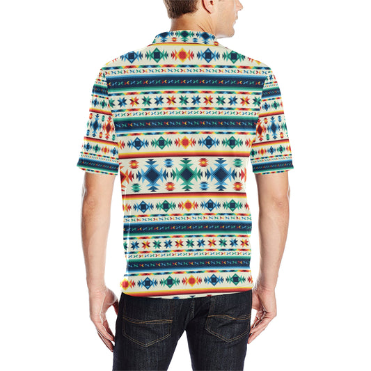 Aztec Pattern Print Design 02 Men Polo Shirt