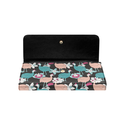 Guinea Fowl Pattern Print Design 03 Women's Trifold Wallet