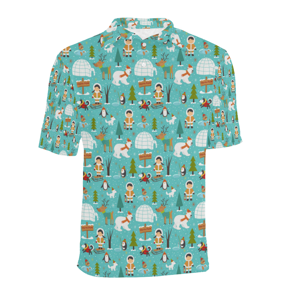 Eskimo Pattern Print Design 01 Men Polo Shirt
