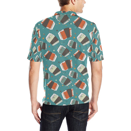 Accordion Pattern Print Design 02 Men Polo Shirt