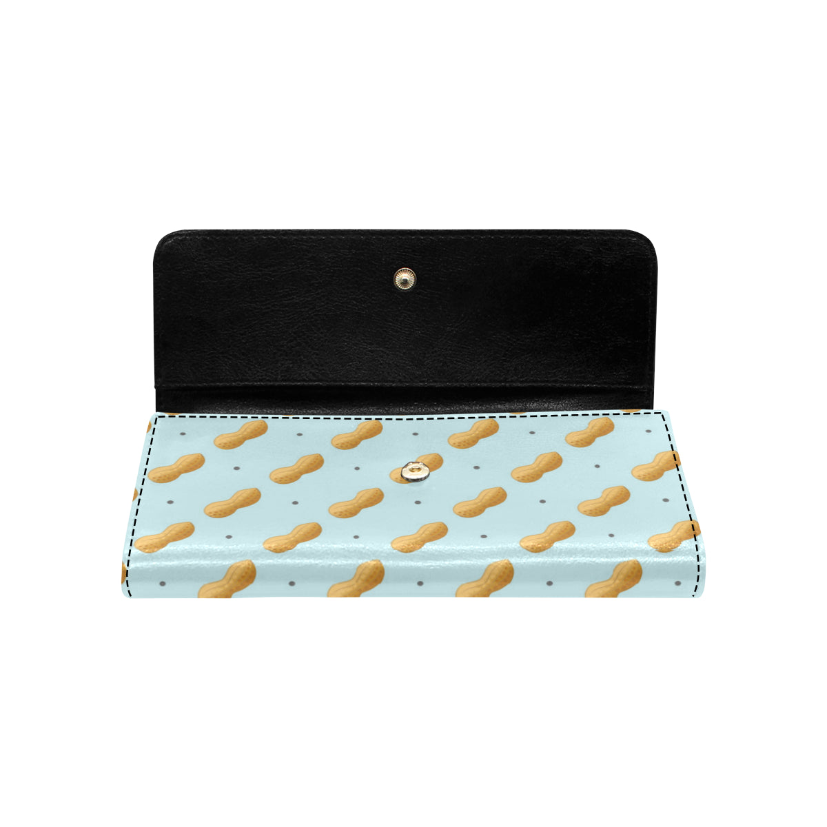 Peanut Pattern Print Design A03 Women's Trifold Wallet