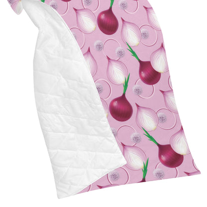 Onion Pattern Print Design A01 Premium Quilt