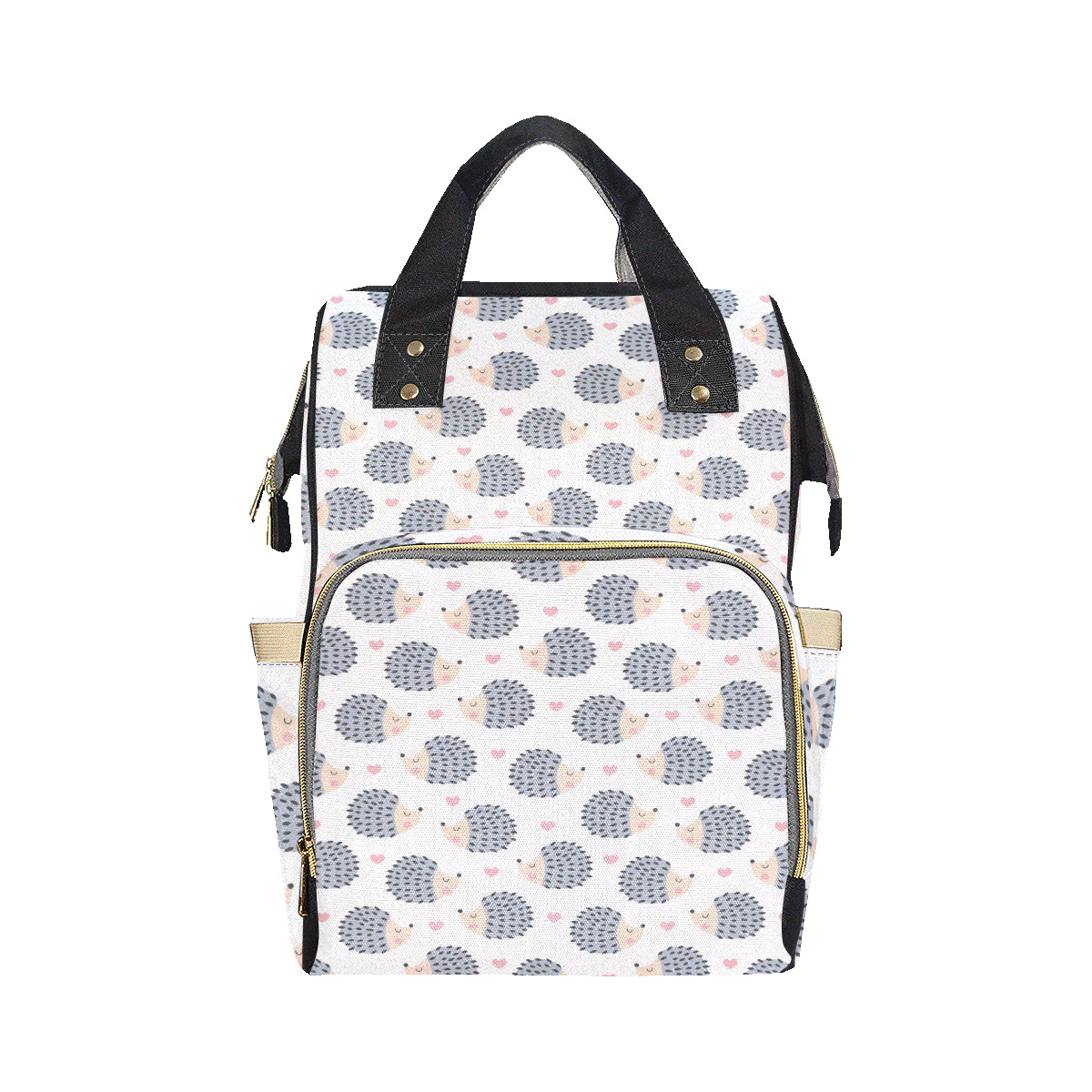 Hedgehog Baby Pattern Print Design 03 Diaper Bag Backpack