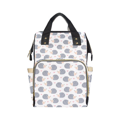 Hedgehog Baby Pattern Print Design 03 Diaper Bag Backpack