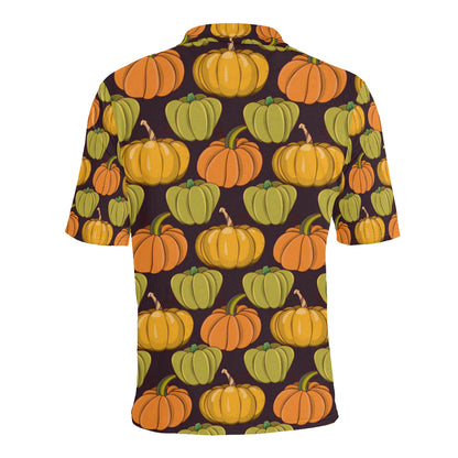 Pumpkin Pattern Print Design A01 Men Polo Shirt