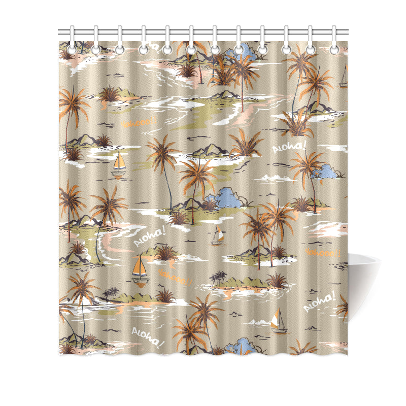 Pacific island Pattern Print Design A05 Shower Curtain