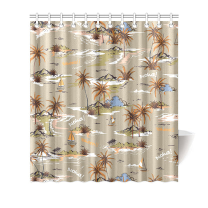 Pacific island Pattern Print Design A05 Shower Curtain