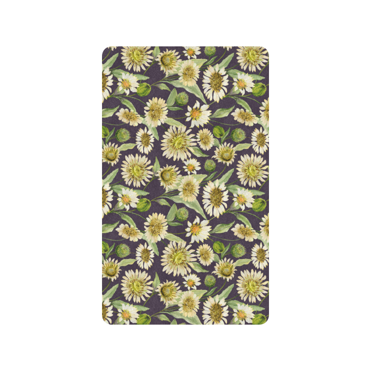 Daisy Vintage Print Pattern Rubber Doormat