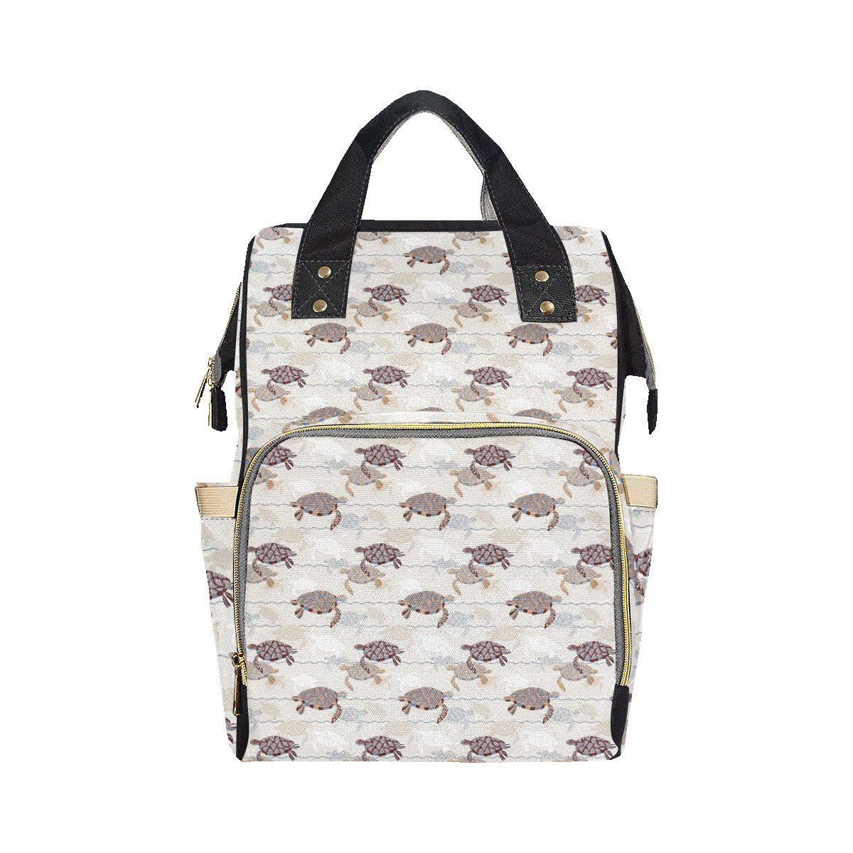 Sea Turtle Pattern Print Design T07 Diaper Bag Backpack