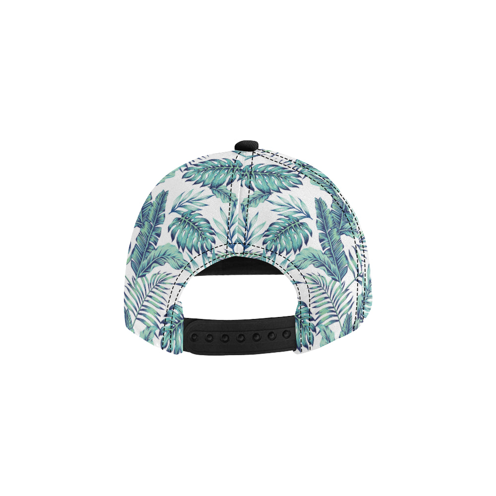 Pattern Tropical Palm Leaves Snapback Cap