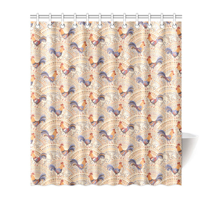 Chicken Boho Style Pattern Shower Curtain