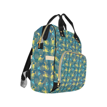 Scorpion Pattern Print Design 02 Diaper Bag Backpack