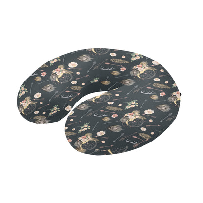 Bohemian Pattern Print Design 09 U-Shaped Travel Neck Pillow