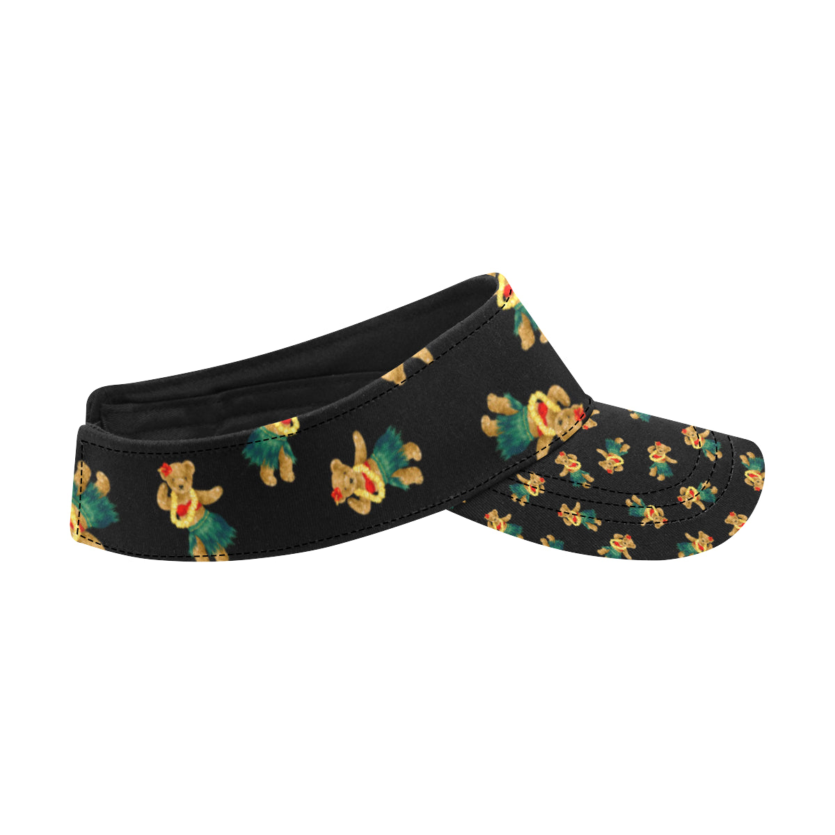 Hula Bear Pattern Print Design 06 Unisex Sun Visor