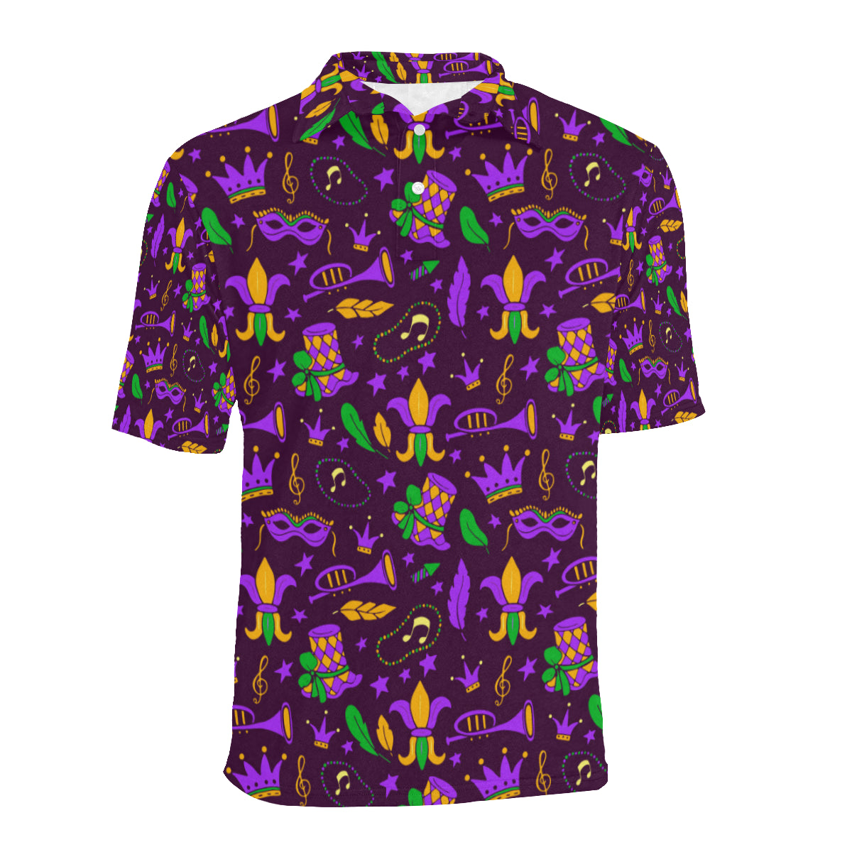 Mardi Gras Pattern Print Design 08 Men Polo Shirt