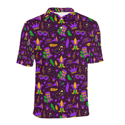 Mardi Gras Pattern Print Design 08 Men Polo Shirt