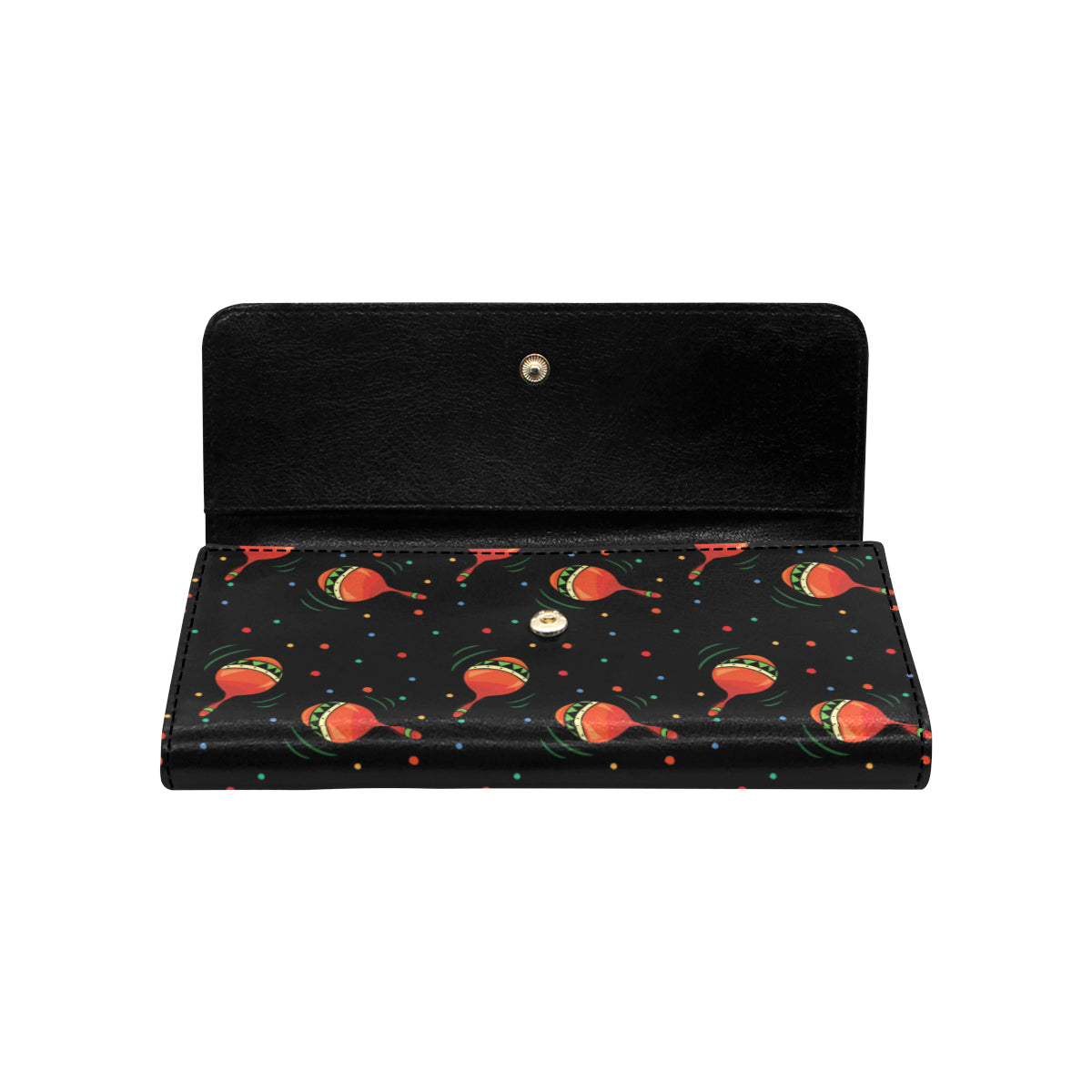 Maracas Pattern Print Design 03 Women's Trifold Wallet