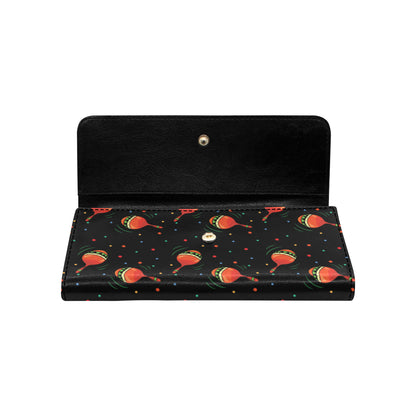 Maracas Pattern Print Design 03 Women's Trifold Wallet