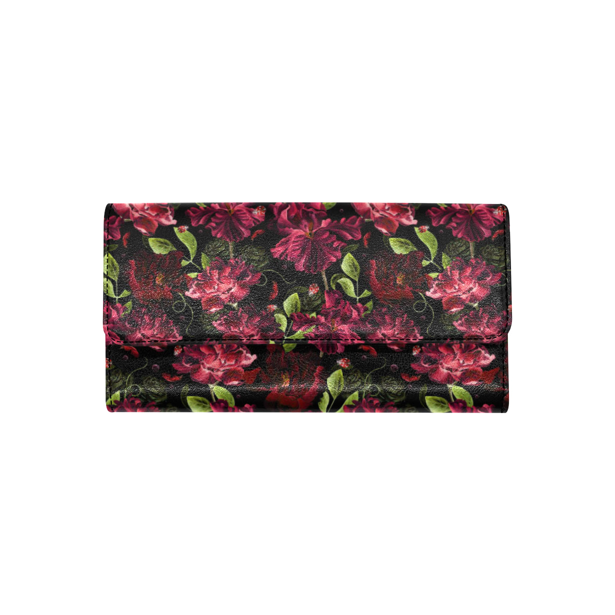 Iris Pattern Print Design IR03 Women's Trifold Wallet