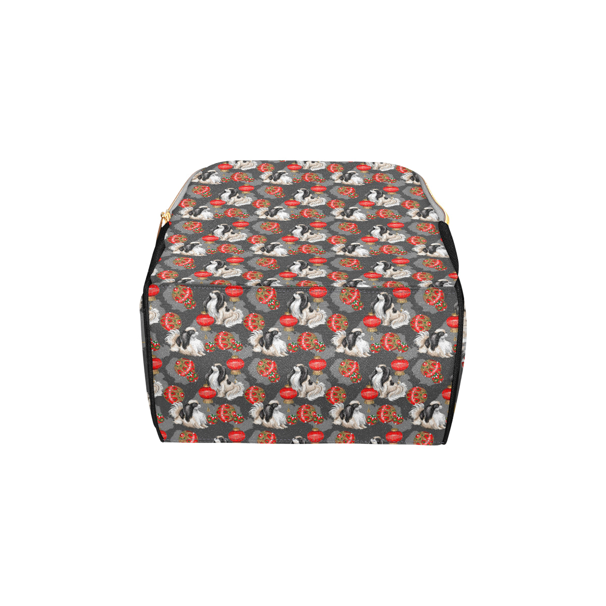 Japanese Chin Pattern Print Design 02 Diaper Bag Backpack
