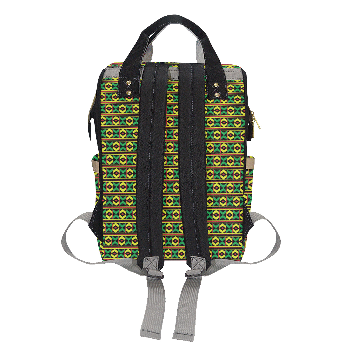 African Geometric Print Pattern Diaper Bag Backpack