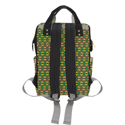 African Geometric Print Pattern Diaper Bag Backpack
