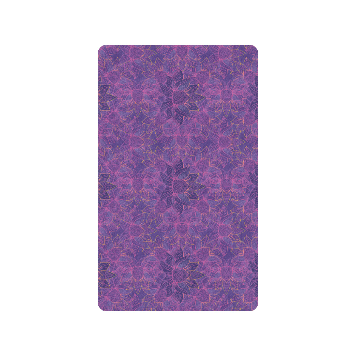 Bohemian Lotus Mandala Style Rubber Doormat
