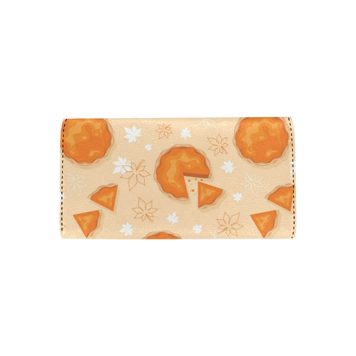 Pie Pattern Print Design A01 Women's Trifold Wallet