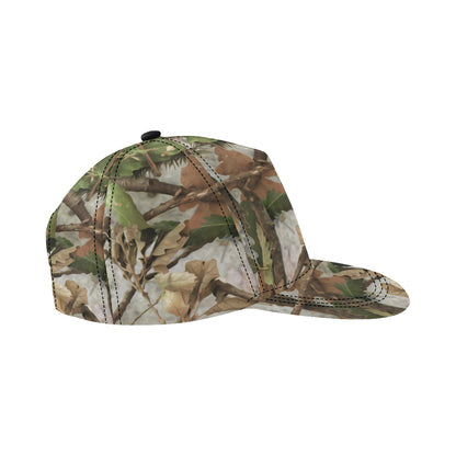 Camo Realistic Tree Forest Print Snapback Cap