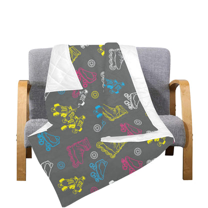 Roller skate Pattern Print Design A02 Premium Quilt