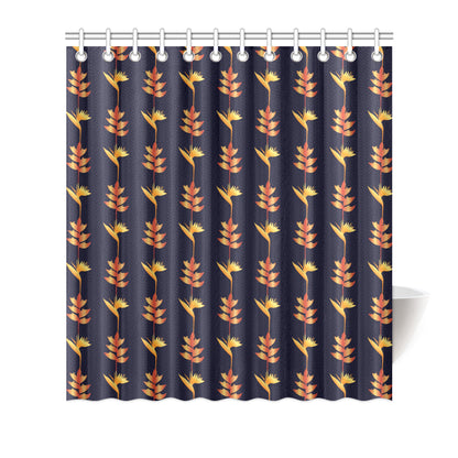 Heliconia Pattern Print Design HL06 Shower Curtain
