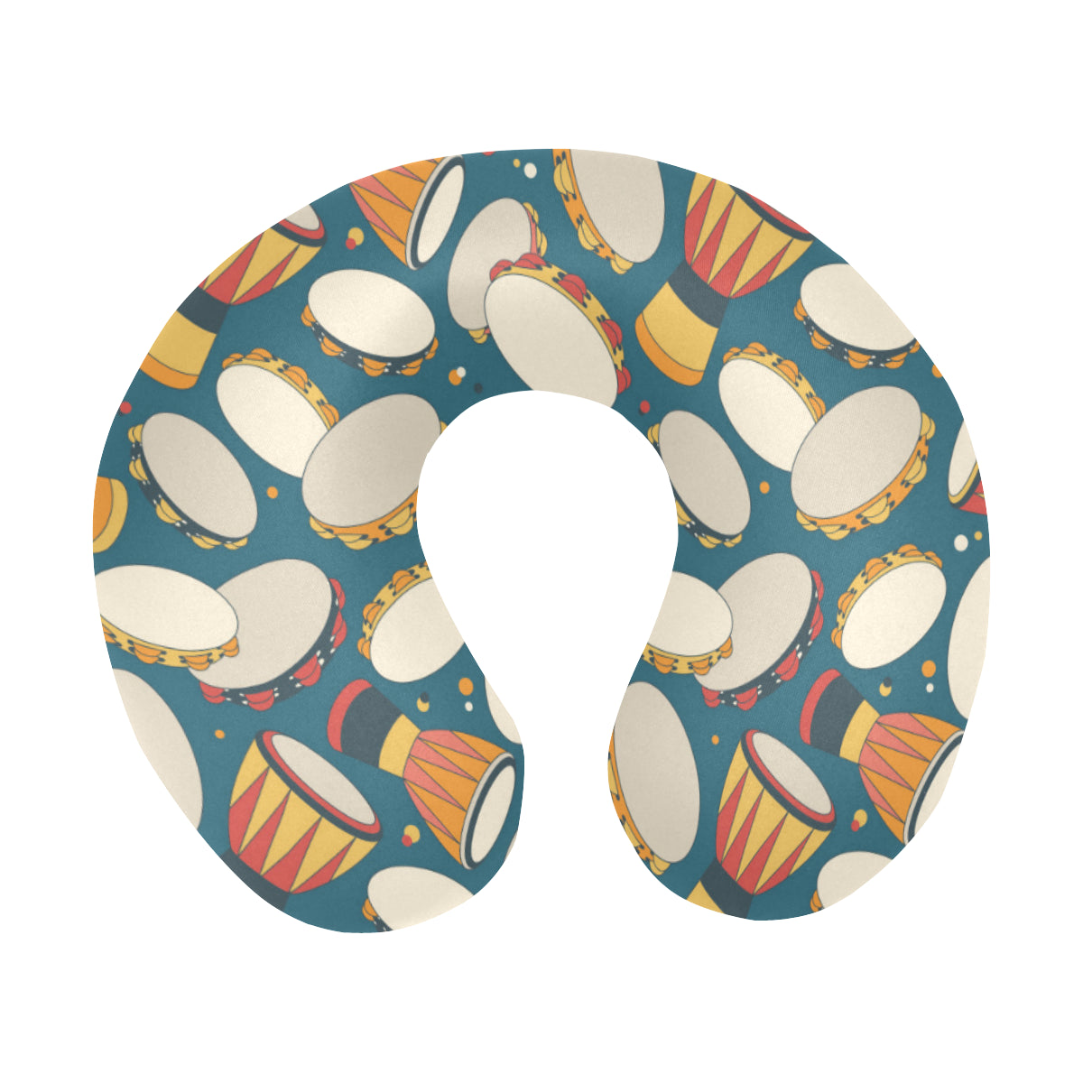 Tambourine Pattern Print Design 01 U-Shaped Travel Neck Pillow
