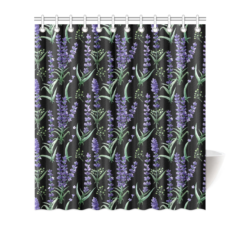 Lavender Pattern Print Design LV01 Shower Curtain