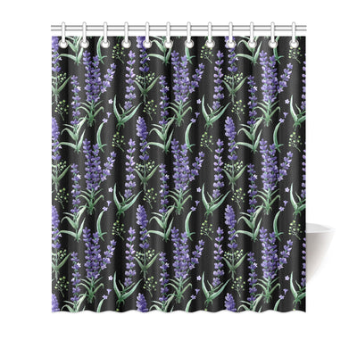 Lavender Pattern Print Design LV01 Shower Curtain