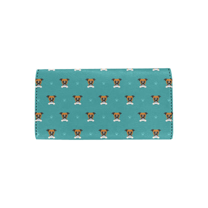 Boxers Pattern Print Design 03 Women's Trifold Wallet
