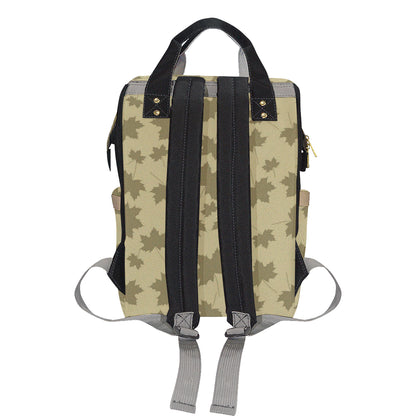 Maple Leaf Pattern Print Design 01 Diaper Bag Backpack