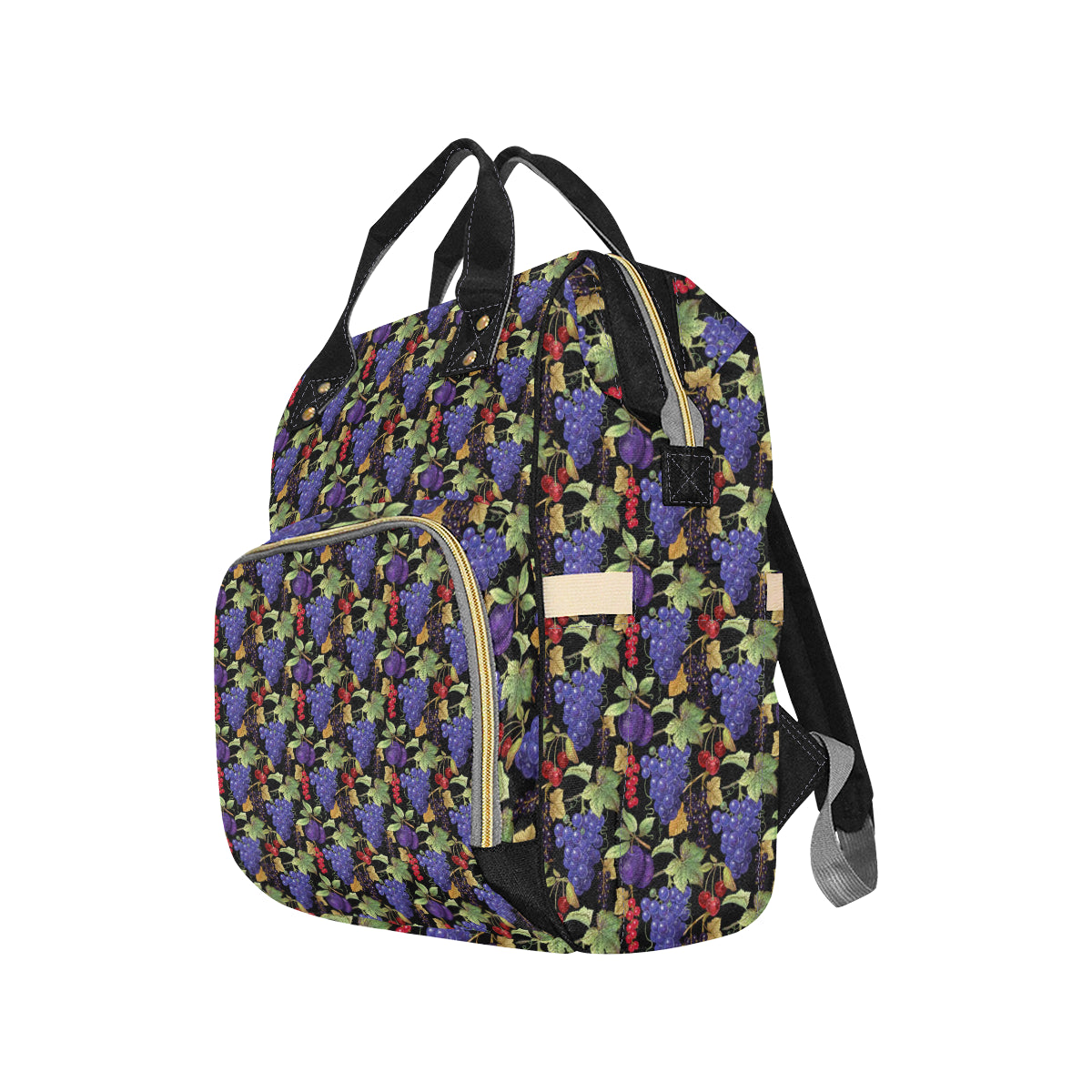 Grape Pattern Print Design GP05 Diaper Bag Backpack