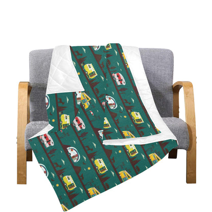 Camper Pattern Print Design 05 Premium Quilt