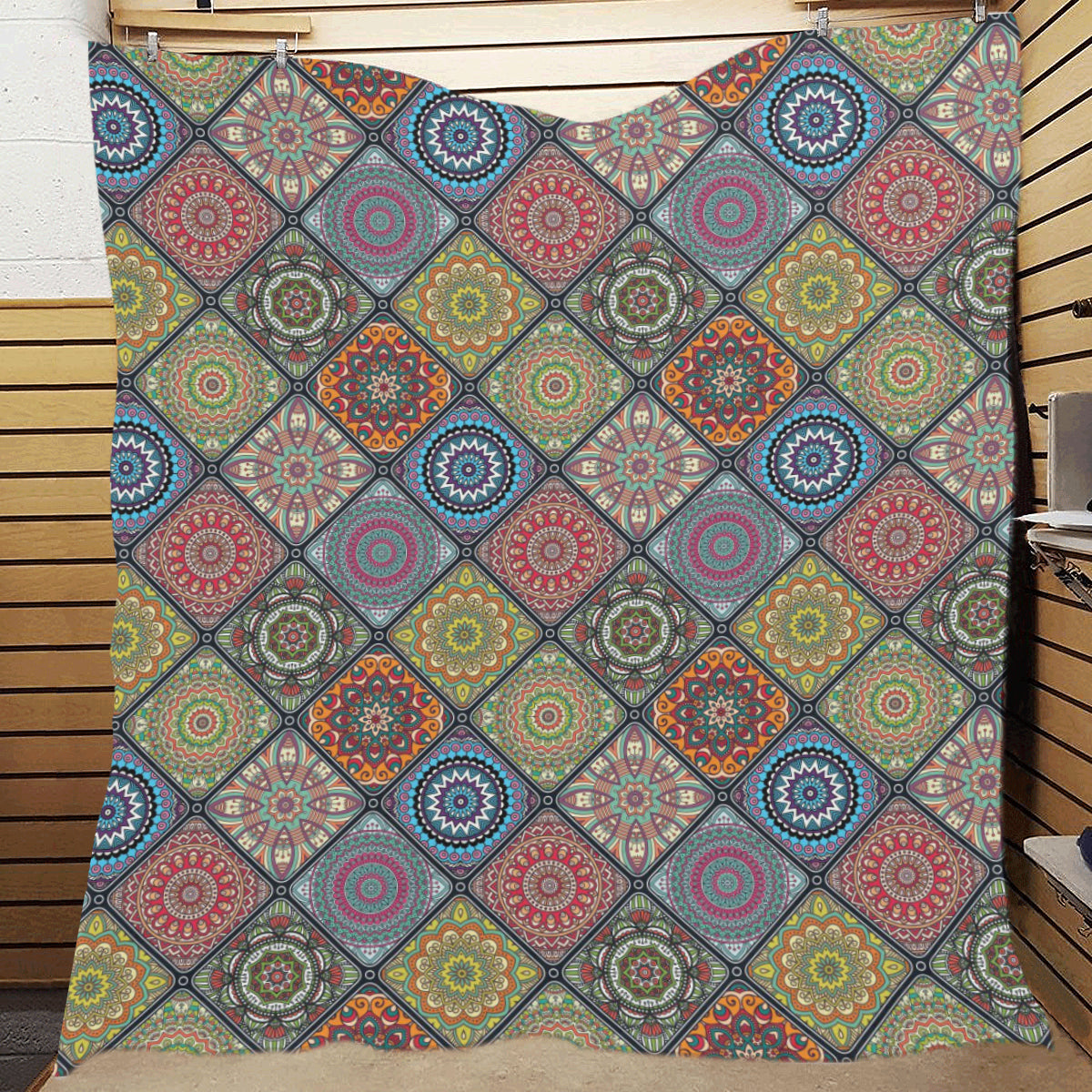 Bohemian Pattern Print Design 05 Premium Quilt