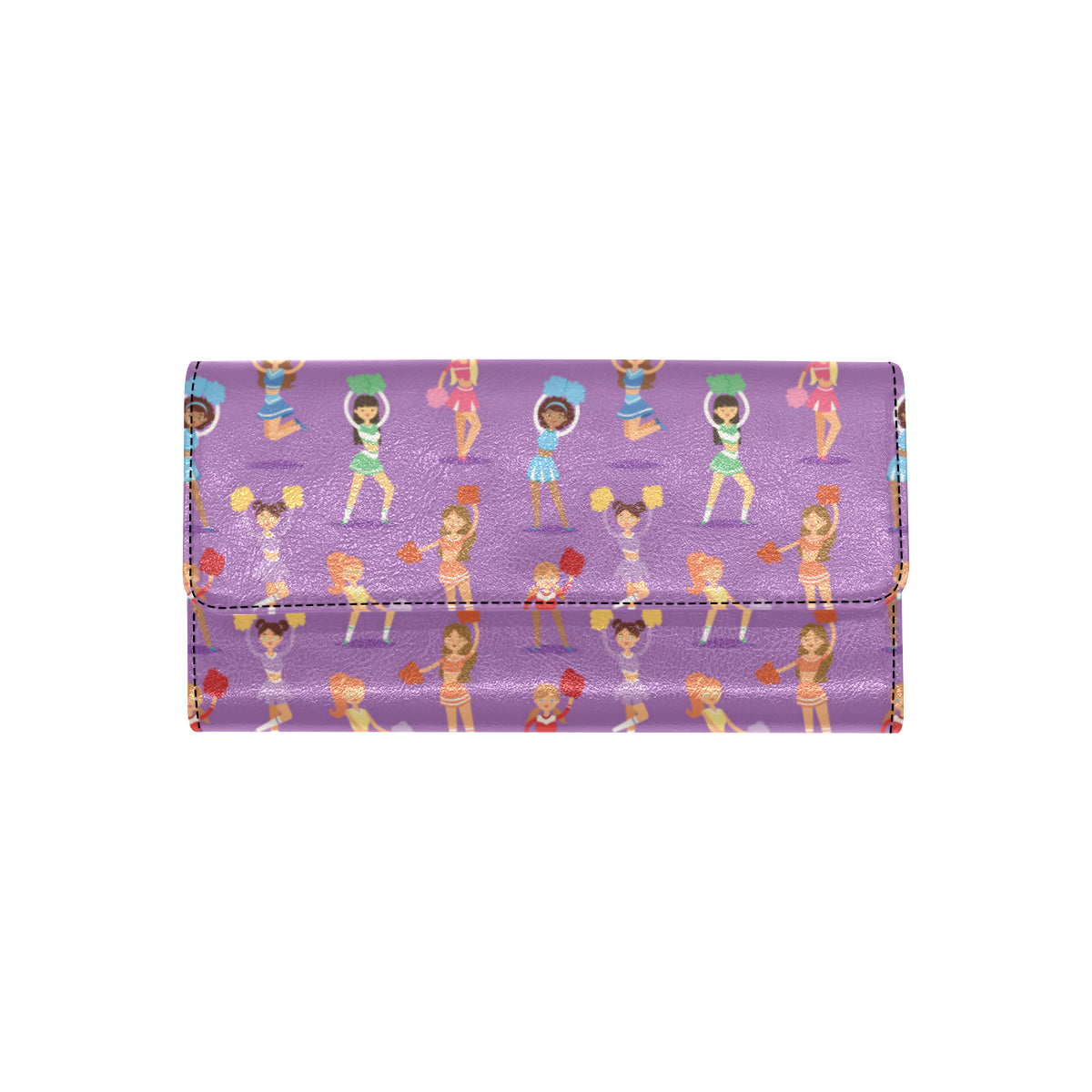 Cheerleader Pattern Print Design 02 Women's Trifold Wallet