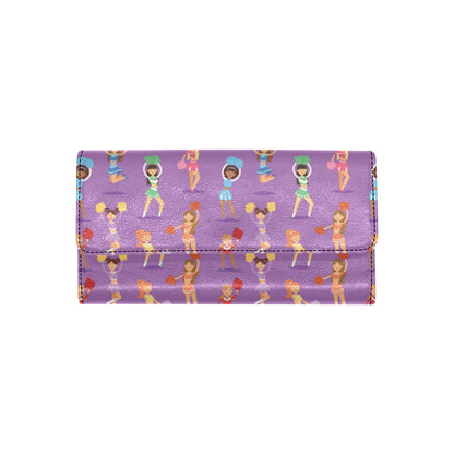 Cheerleader Pattern Print Design 02 Women's Trifold Wallet