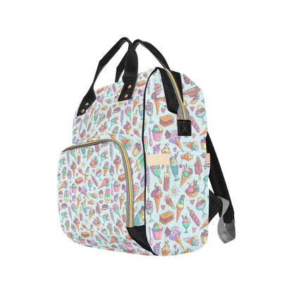 Ice Cream Pattern Print Design IC02 Diaper Bag Backpack