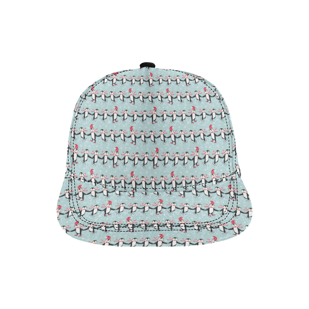 Penguin Sking Design Snapback Cap
